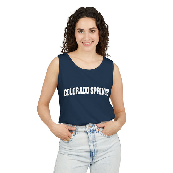 Colorado Springs, Colorado Tank Top Unisex | Comfort Colors - 100% Cotton