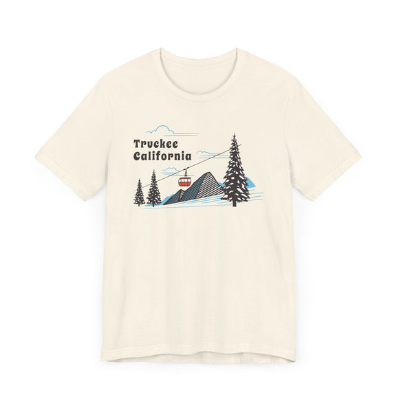 Truckee, California T-Shirt - Retro Ski Mountain Gondola Unisex Truckee Shirt