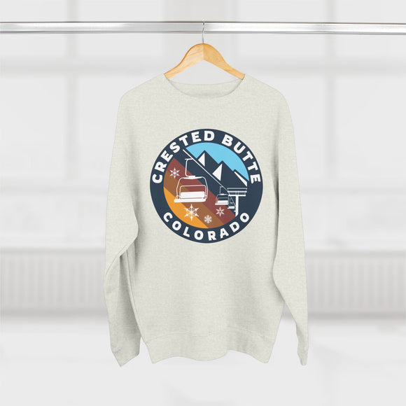 Premium Crested Butte, Colorado Mountain Ski Lift Sweatshirt