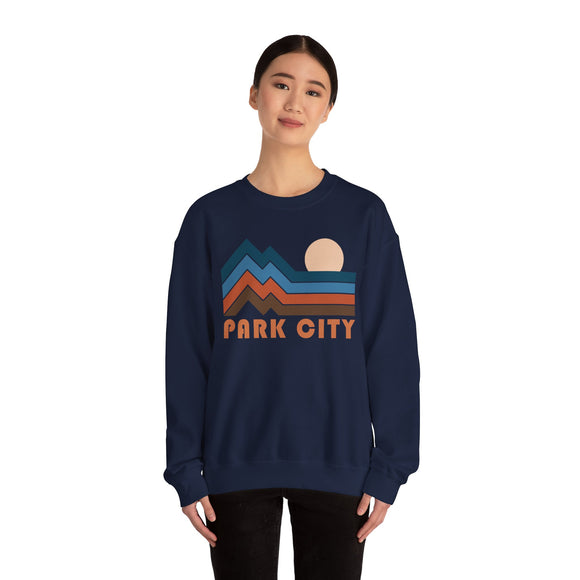 Park City, Utah Sweatshirt Retro Mountains, Park City Unisex Graphic Crewneck
