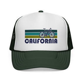 Buy dark-green California Retro Bike Trucker Hat - Vintage Style California Cap