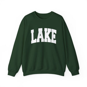 Buy forest-green Lake Sweatshirt - Unisex Graphic Crewneck