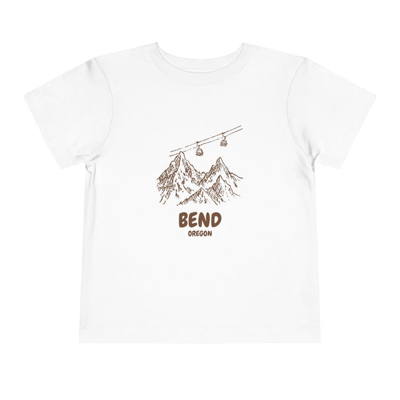 Bend, Oregon Toddler T-Shirt — Vintage Gondola Ski Mountain Tee