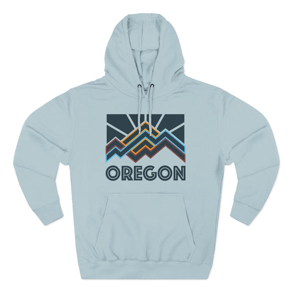 Oregon Hoodie - Retro Mountain Unisex Sweatshirt