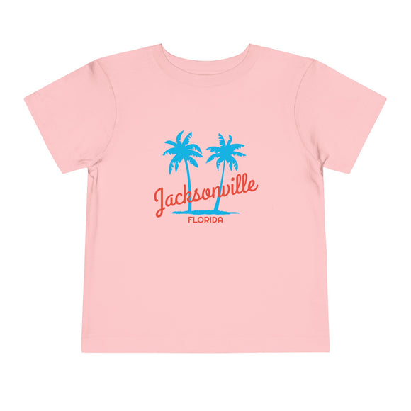 Jacksonville, Florida Toddler T-Shirt - Retro Palm Tree Toddler Jacksonville Shirt
