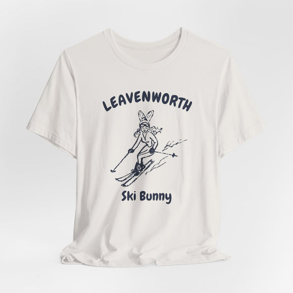 Leavenworth, Washington Ski Bunny T‑Shirt — Retro Skiing Graphic Tee