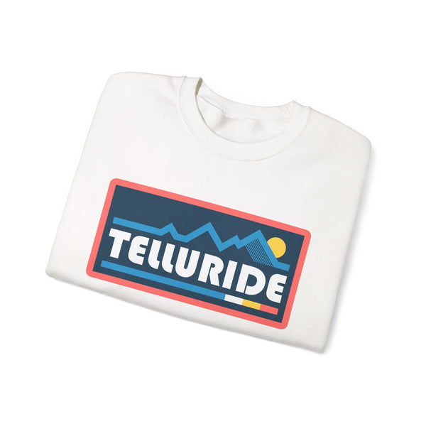Telluride, Colorado Sweatshirt - Mountain Graphic Crewneck