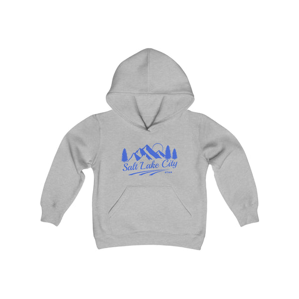 Retro Salt Lake City, Utah Youth Hoodie - Mountain Salt Lake City, Utah Kids Sweatshirt, Cute Salt Lake City, Utah Children's Pullover