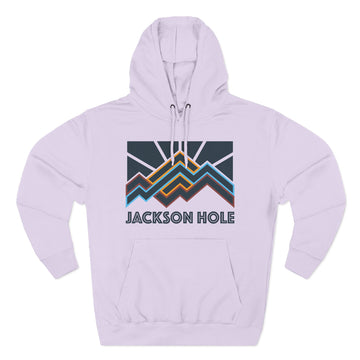 Buy lilac Jackson Hole, Wyoming Hoodie - Retro Mountain Unisex Sweatshirt
