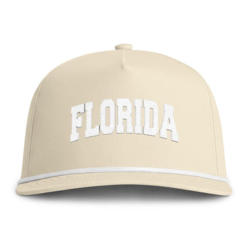 Buy ivory Florida Embroidered Rope Hat - Vintage Sunwashed Rope Cap, Comfort Colors