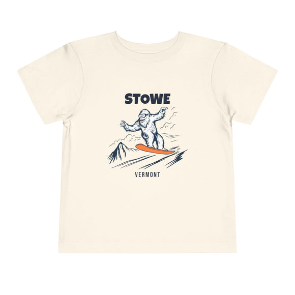 Stowe, Vermont Yeti Snowboard Toddler Tee