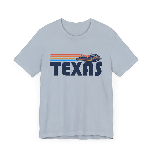 Texas T Shirt - Retro Jetski PWC Graphic Texas Tee
