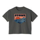 Women's Stowe, Vermont Boxy Graphic Tee - Slightly Cropped-3