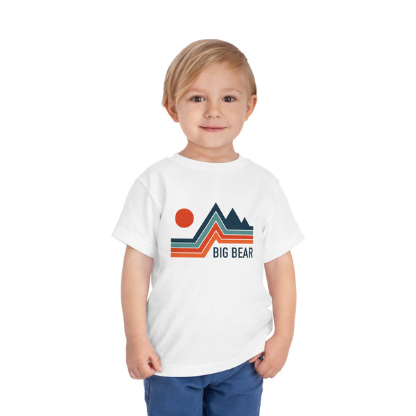 Big Bear, California Toddler T-Shirt - Retro Palm Tree Toddler Big Bear Shirt