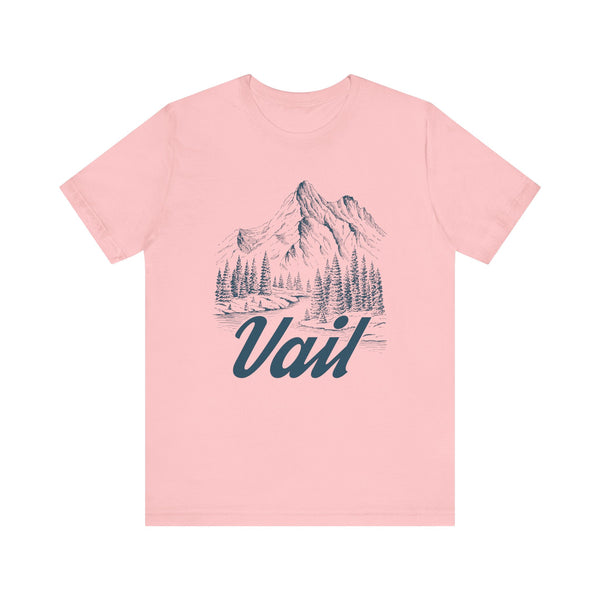 Vail, Colorado Graphic Tee - Mountain Illustration Vail T Shirt
