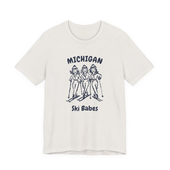 Michigan Ski Babes T‑Shirt — Retro Skiing Graphic Tee