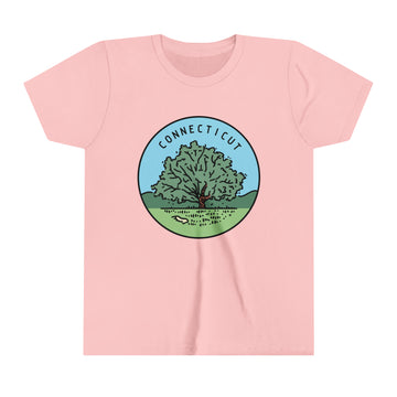 Buy pink Connecticut Youth T-Shirt - Unisex Kids Connecticut Shirt
