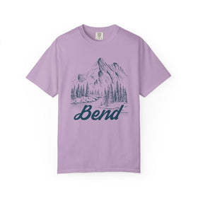 Buy orchid Bend, Oregon Graphic Tee - Mountain Illustration Bend T Shirt