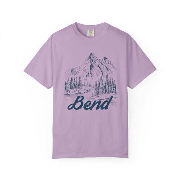 Bend, Oregon Graphic Tee - Mountain Illustration Bend T Shirt