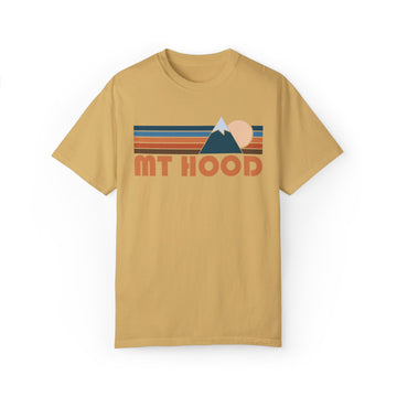 Buy mustard Mount Hood, Oregon Graphic Tee, Comfort Colors Retro Unisex Mount Hood T shirt, Mountain Adventure Shirt