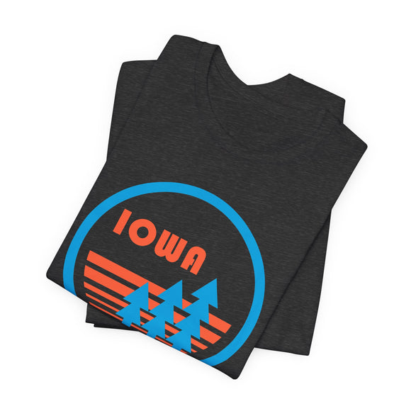 Iowa T Shirt - Retro Trees Iowa Tee