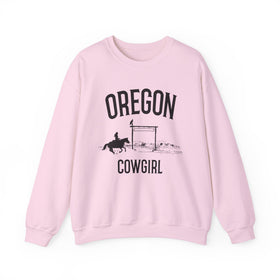 Buy light-pink Oregon Sweatshirt - Oregon Cowgirl Graphic Crewneck
