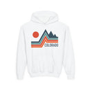 Colorado Youth Hoodie - Retro Mountain Colorado Youth Sweatshirt-1