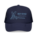 Red River, New Mexico Ski Bunny Trucker Hat-3