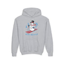 New Mexico Youth Hoodie - Skiing Snowman Kids New Mexico Hooded Sweatshirt-2