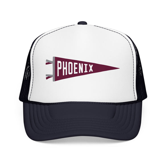 Phoenix, Arizona Pennant Trucker Hat — Retro Flag Foam Cap