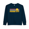 Panama City, Florida Toddler Sweatshirt - Retro Sun Panama City Toddler Crewneck Sweatshirt