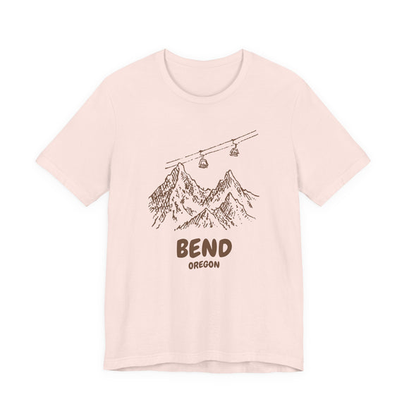 Bend, Oregon Mountain T-Shirt — Vintage Gondola Ski Mountain Tee