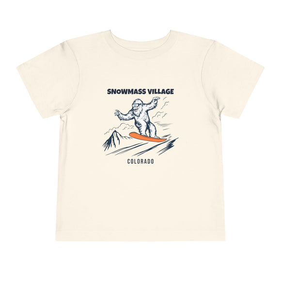 Snowmass Village, Colorado Yeti Snowboard Toddler Tee