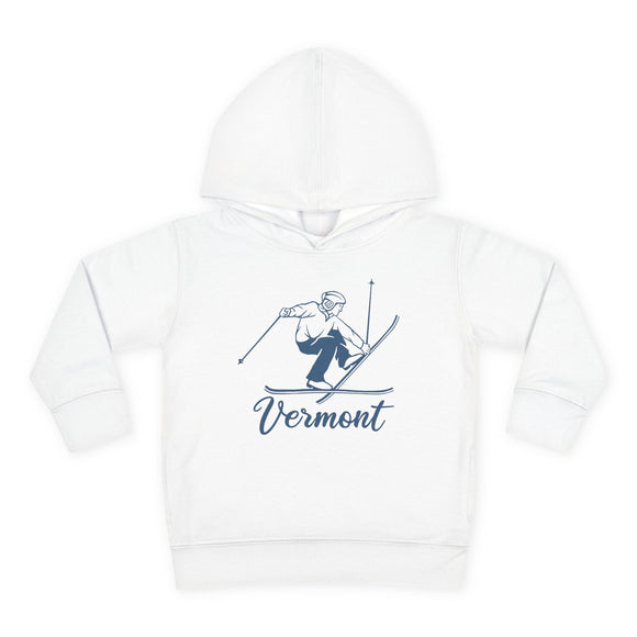 Vermont Toddler Hoodie - Unisex Vintage Skiing Vermont Sweatshirt