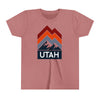 Utah Youth Shirt - Retro Mountain Utah Kid's T-Shirt
