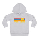 Portland, Oregon Toddler Hoodie - Retro Sunrise Unisex Portland Toddler Sweatshirt-2