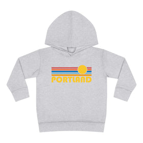 Portland, Oregon Toddler Hoodie - Retro Sunrise Unisex Portland Toddler Sweatshirt