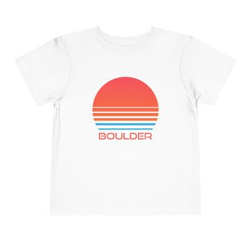 Boulder, Colorado Toddler T-Shirt - Retro 80s Toddler Boulder Shirt - 0
