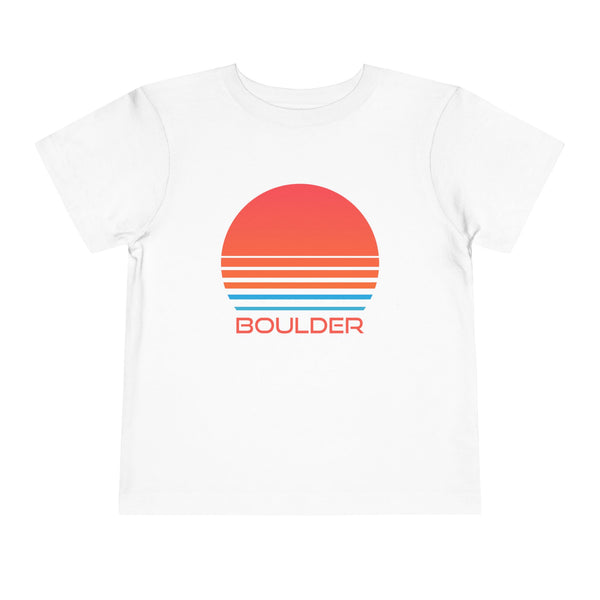 Boulder, Colorado Toddler T-Shirt - Retro 80s Toddler Boulder Shirt