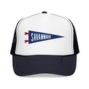 Savannah, Georgia Pennant Trucker Hat — Retro Flag Foam Cap-4