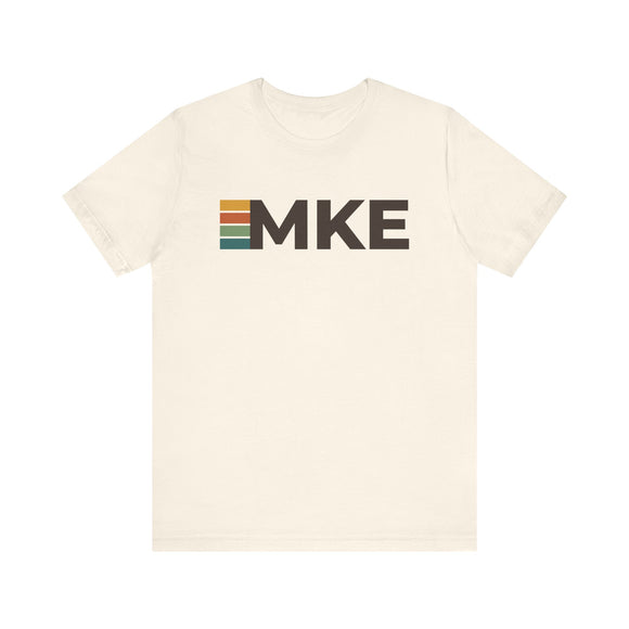 Milwaukee, Wisconsin tee - MKE t shirt retro stripes