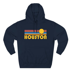 Houston, Texas Hoodie - Retro Sun Unisex Sweatshirt
