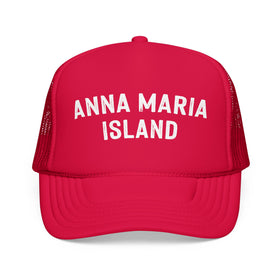 Buy red Anna Maria Island, Florida Trucker Hat - Foam Anna Maria Island Cap