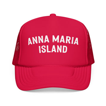 Buy red Anna Maria Island, Florida Trucker Hat - Foam Anna Maria Island Cap