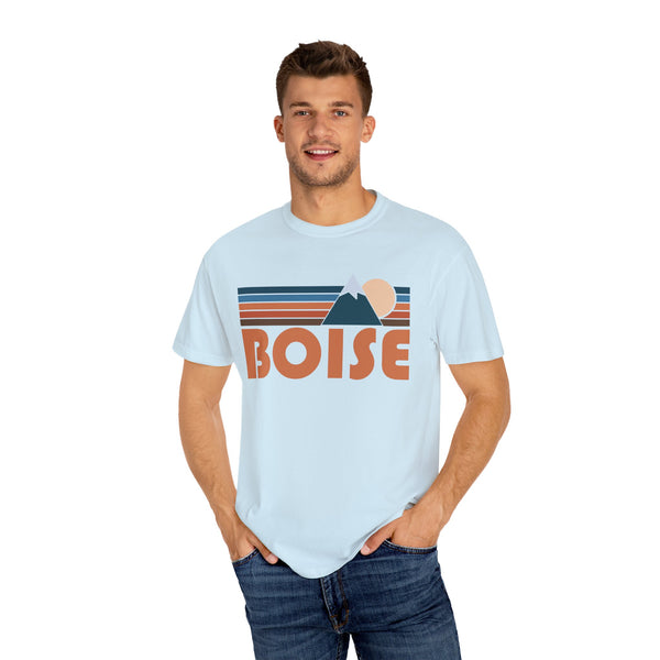 Boise, Idaho Graphic Tee, Comfort Colors Retro Unisex Boise T shirt, Mountain Adventure Shirt