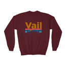 Vail, Colorado Youth Sweatshirt - Unisex Kid's Vail Crewneck Sweatshirt-3