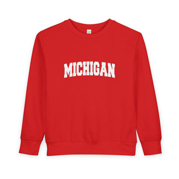 Buy red Michigan Sweatshirt - Michigan Crewneck Sweatshirt