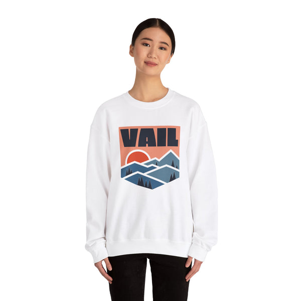 Vail, Colorado Sweatshirt Retro Mountains, Vail Unisex Graphic Crewneck