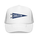 Charleston, South Carolina Pennant Trucker Hat — Retro Flag Foam Cap-5