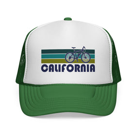 California Retro Bike Trucker Hat - Vintage Style California Cap - 0